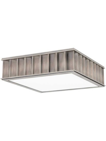 Middlebury Square 2-Light Flush Mount in Historic Nickel.